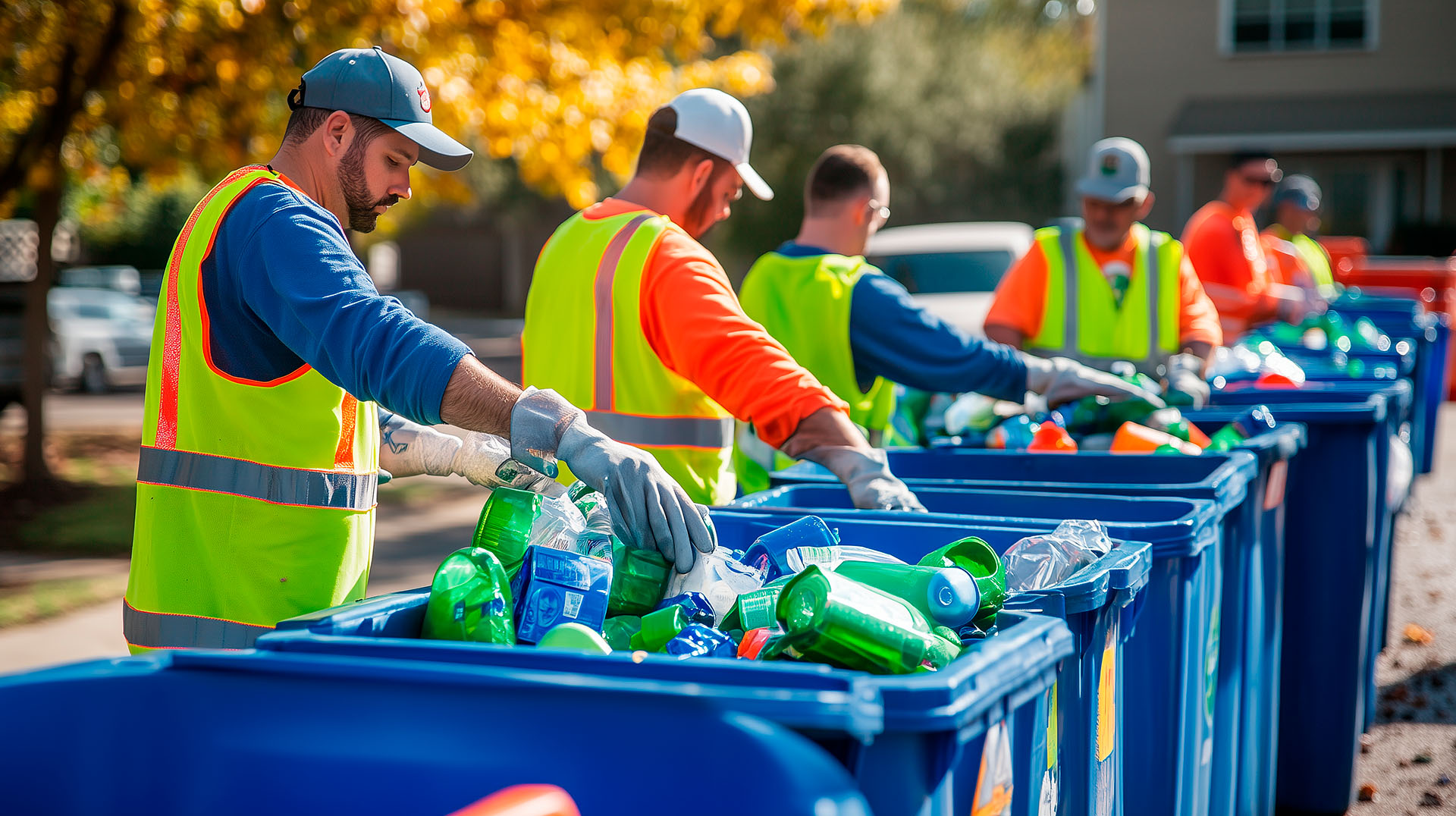 Eco-friendly junk removal Shreveport residents sorting recyclable materials with professional green disposal services
